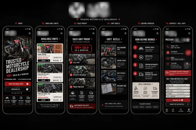 Motorcycle dealership website